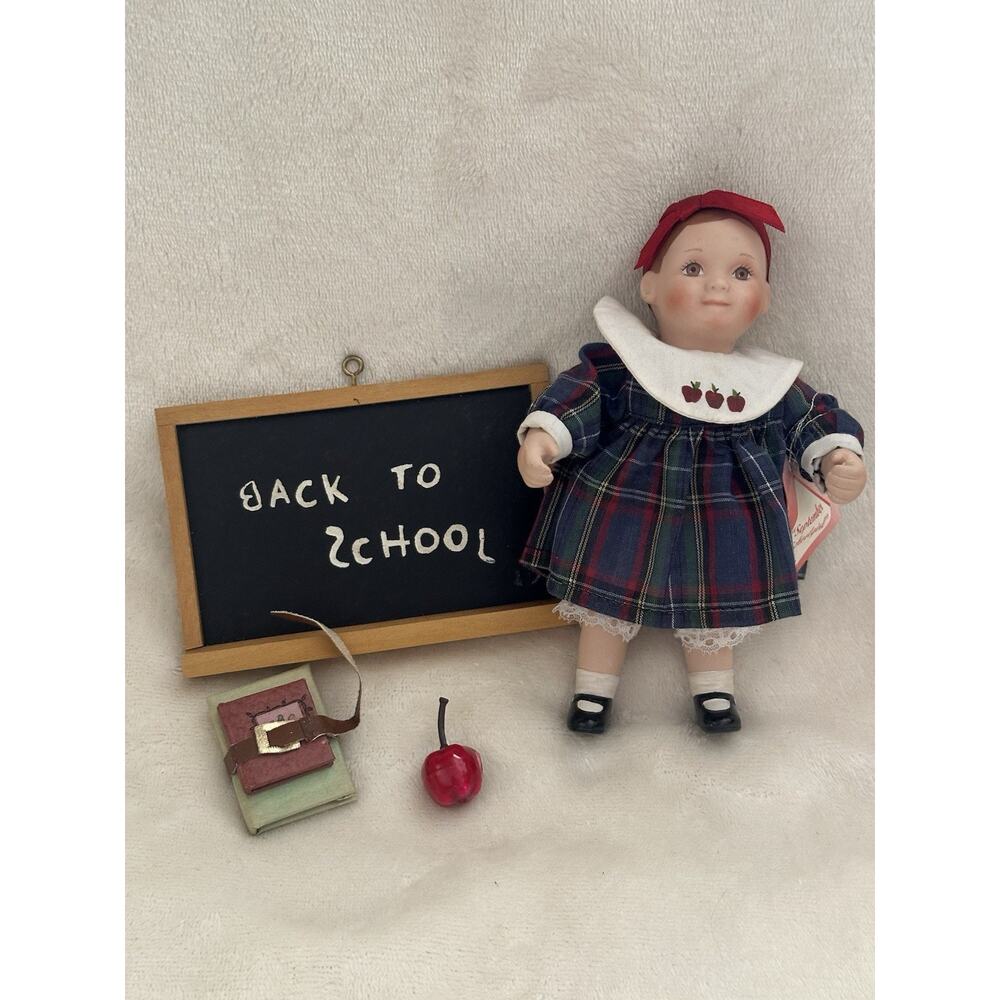 Vtg The Ashton-Drake Galleries Handcrafted Porcelain September School Girl Doll